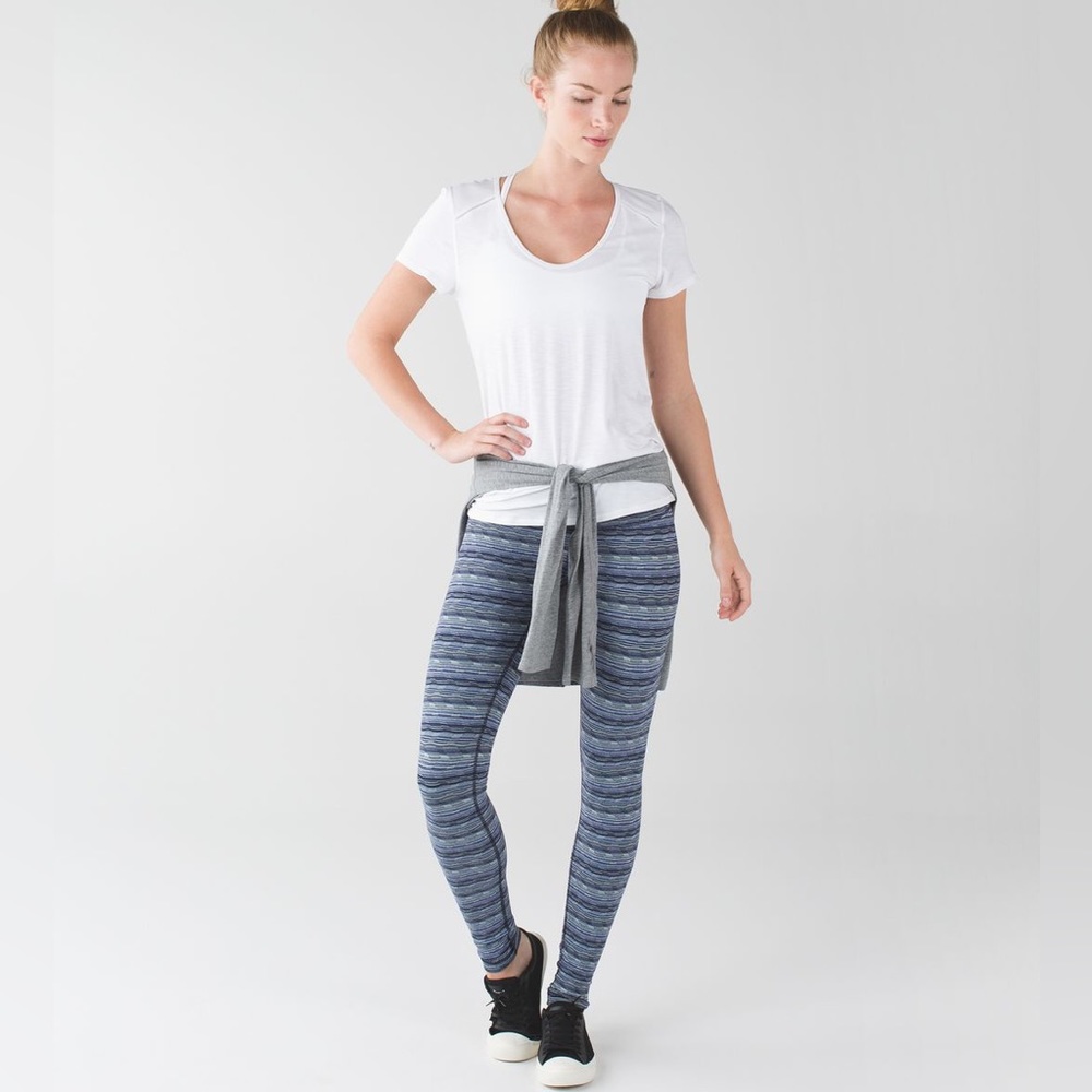 LULULEMON SPACE DYE TWIST SAPPHIRE BLUE WUNDER UNDER PANT III